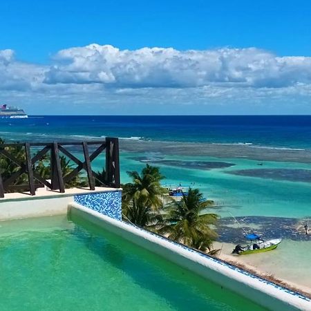 Hotel Blue Reef frente al mar Mahahual Esterno foto