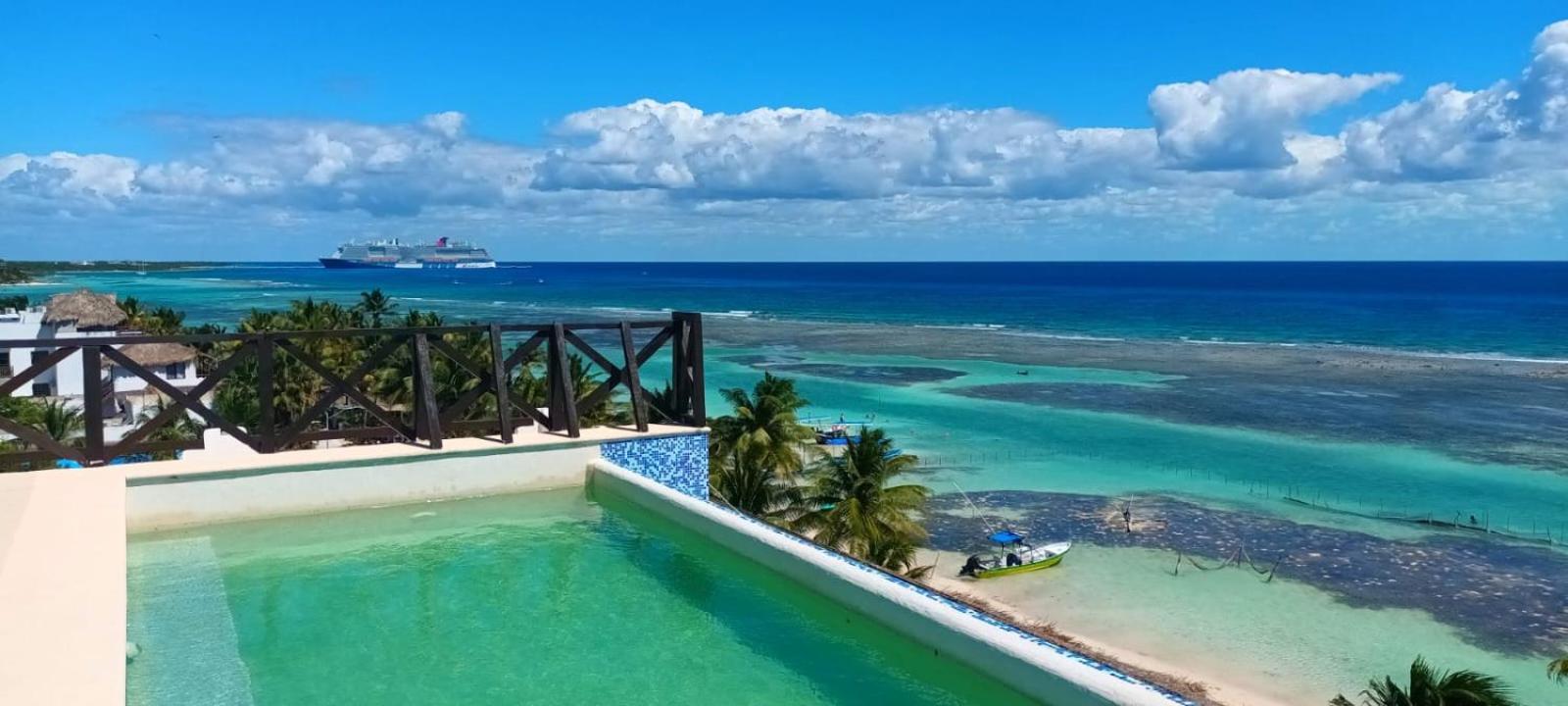 Hotel Blue Reef frente al mar Mahahual Esterno foto