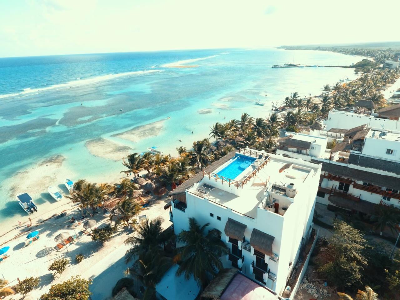 Hotel Blue Reef frente al mar Mahahual Esterno foto